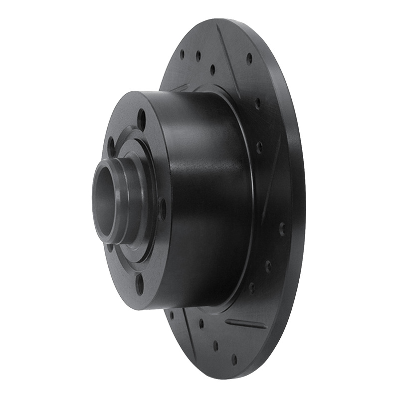 Audi A4 Brake Rotor (1) - Rear Right - R1 Concepts - Drilled & Slotted - Black - `96-`08